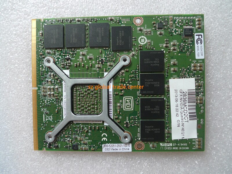 M6700 N14E-Q1-A2 K3000M VGA Card NVIDIA Quadro 2GB DDR5 Graphic Card for DELL M15X M17X M18X