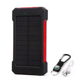 20000mAh Top Solar Power Bank Waterproof Emergency Charger External Battery Powerbank For Xiaomi MI iPhone Samsung LED SOS Light
