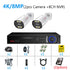 4K 8MP POE IP Security Camera System NVR Kit Face Detection Two Way Audio Metal Bullet With RJ45 Cable Street Video Surveillance