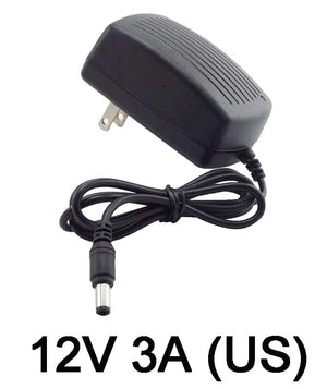 AC DC 12v 1A 2A 3A 2000ma 3000MA adapter power supply EU UK AU US PLUG 5.5*2.5mm wall charger for DC male female led strip light
