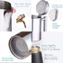 Stainless Steel Stovetop Espresso Maker Moka pot- Cuban Coffee maker Italian Espresso maker for Induction gas or electric stoves