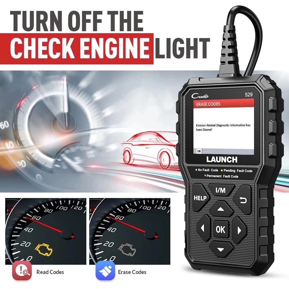 X-431 LAUNCH Creader529 CR529 OBD2 Scanner Code Reader Engine Check Diagnostic Tools Automotive Tools Diagnostic Auto Automotivo