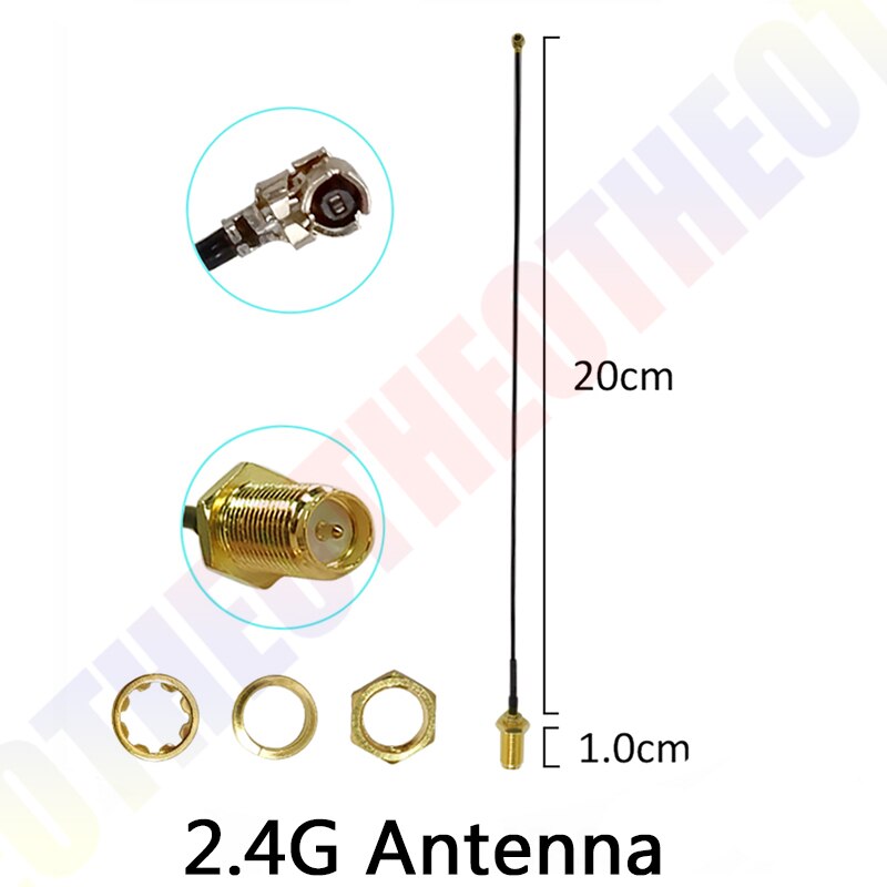 EOTH 2.4G Antenna wifi 14dBi SMA FeMale Connector PBX 2.4ghz antenna wi-fi 2.4g Wifi Booster 21cm ufl./ IPX 1.13 Pigtail Cable