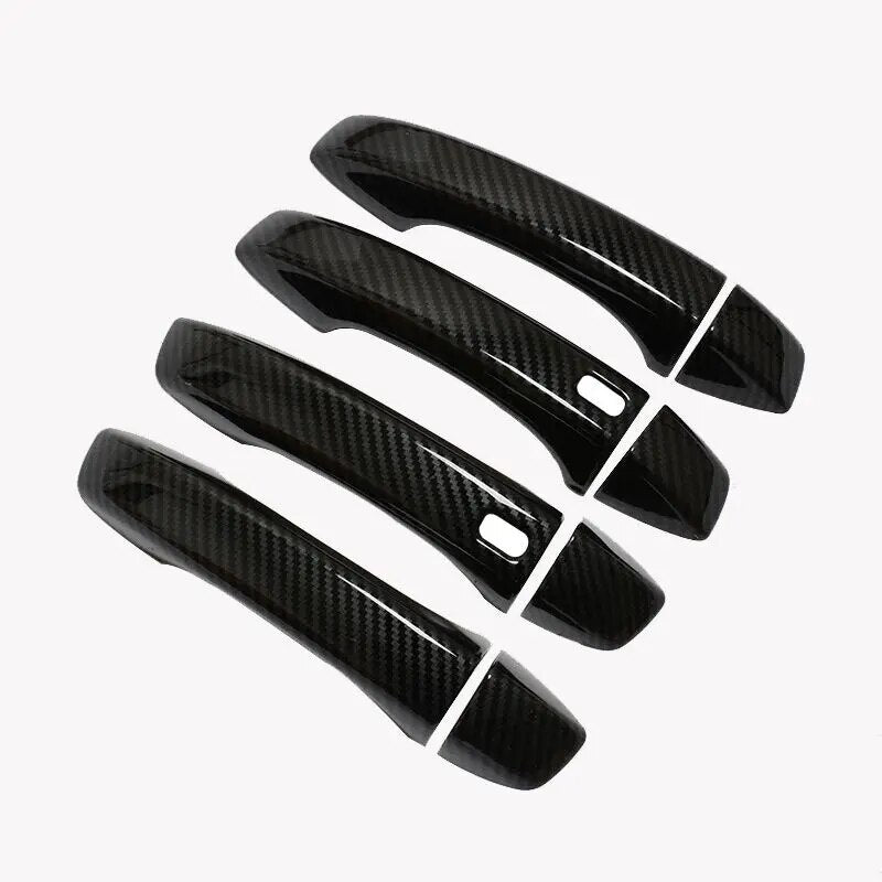 Carbon Fiber Chrome Car Door Handles Cover Trim Styling Stickers For MG 6 MG6 2017 2018 2019 2020 2021 2022 Auto Accessories