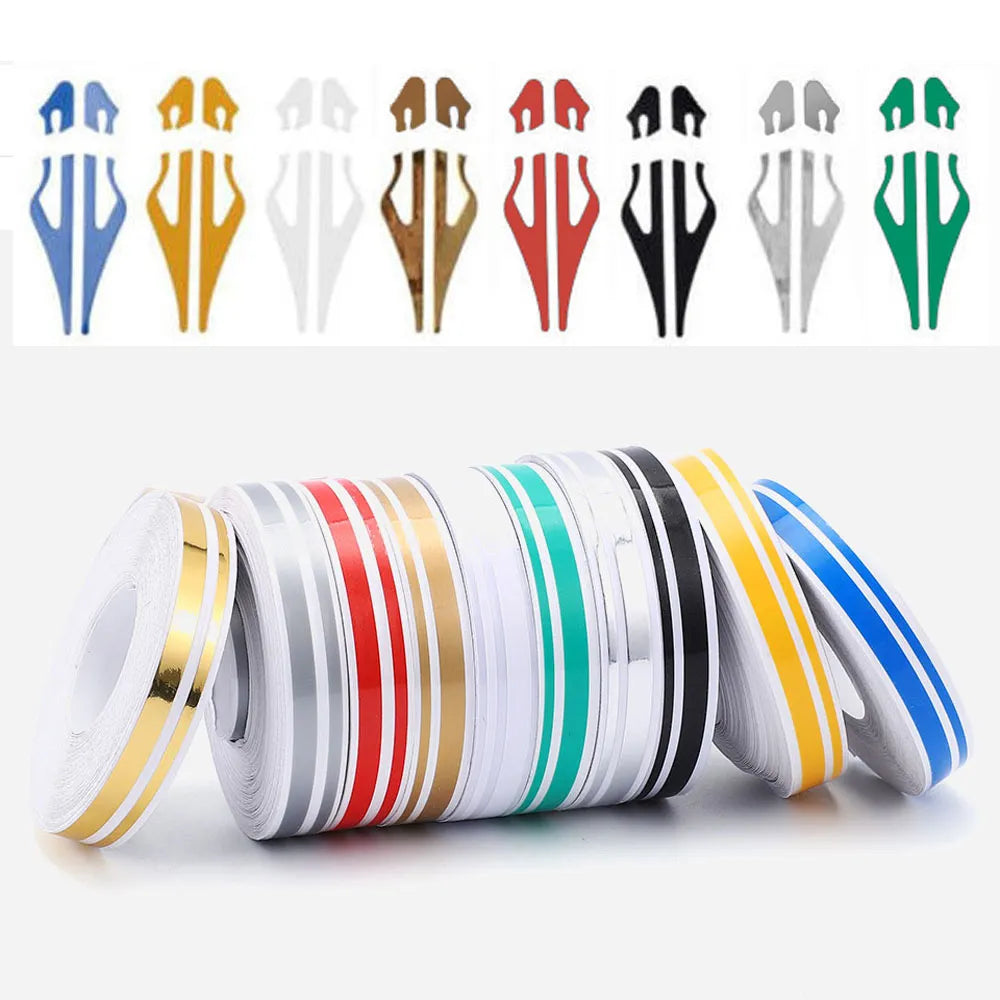 12mm Striping Pin Stripe Steamline DOUBLE LINE Tape Car Body Vinyl Sticker Decal 9.8m Car Styling Decoration Accessories Trim