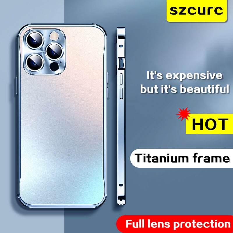 For iPhone 14 Pro Max case New magsafe High-end luxury Titanium alloy frame button lock   iphone13 12mini Phone Protection cover