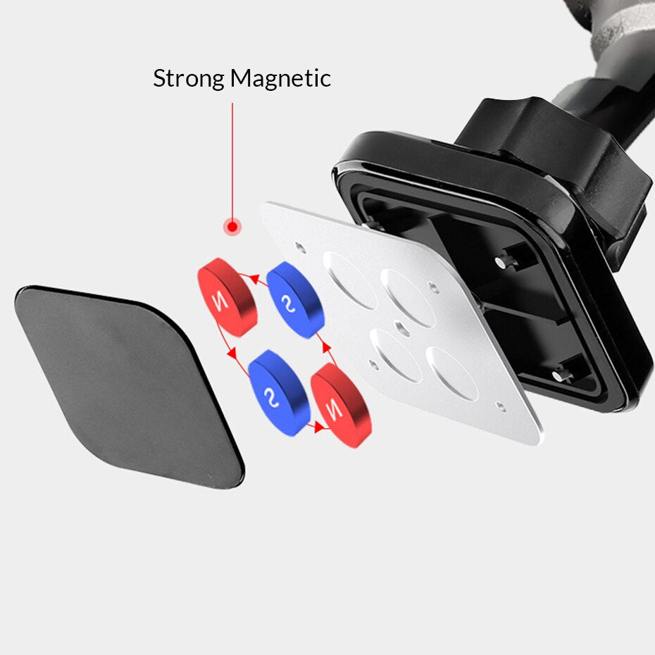 Magnetic Car Phone Holder Windshield Sucker Stand 360 Degree Mobile Cell Magnet Mount Support For iPhone Xiaomi Samsung Huawei