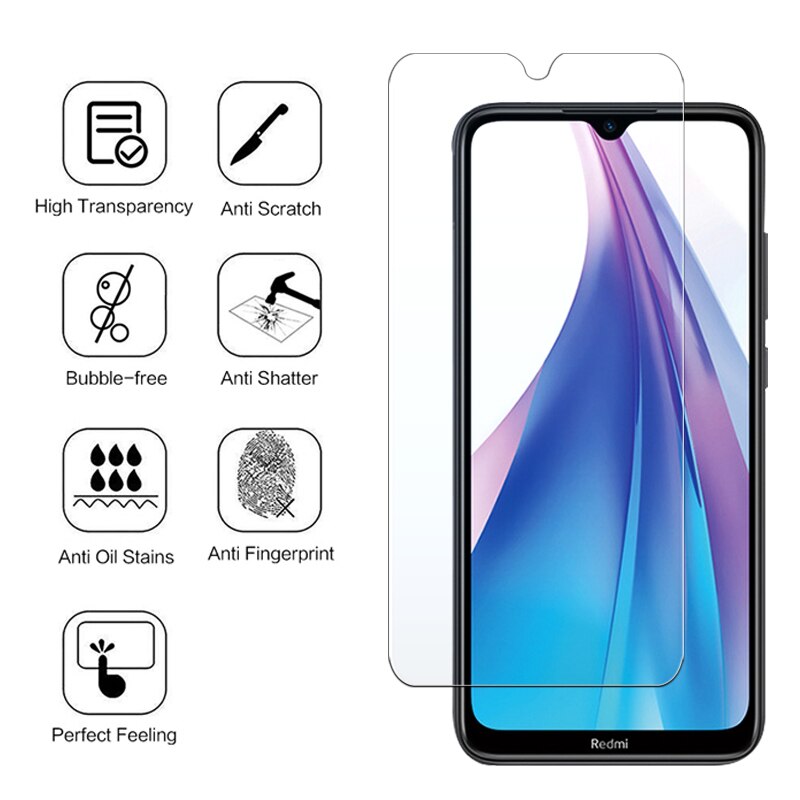 3pcs glass on redmi note 8t protective Screen Protector for xiaomi readme note 8 pro 8a 8apro note8t Note8 2021 t Tempered Glas