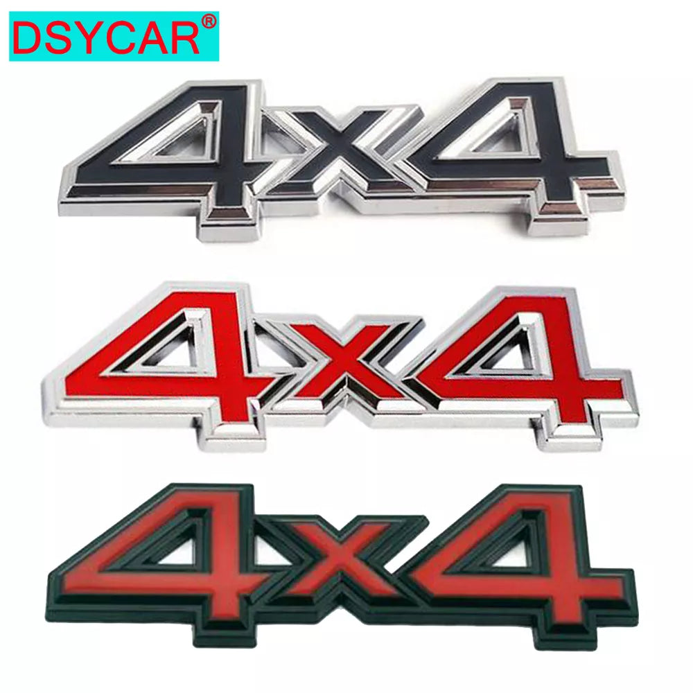 DSYCAR 1Pcs 3D Metal 4X4 Four-Wheel Drive Car Sticker Emblem Badge