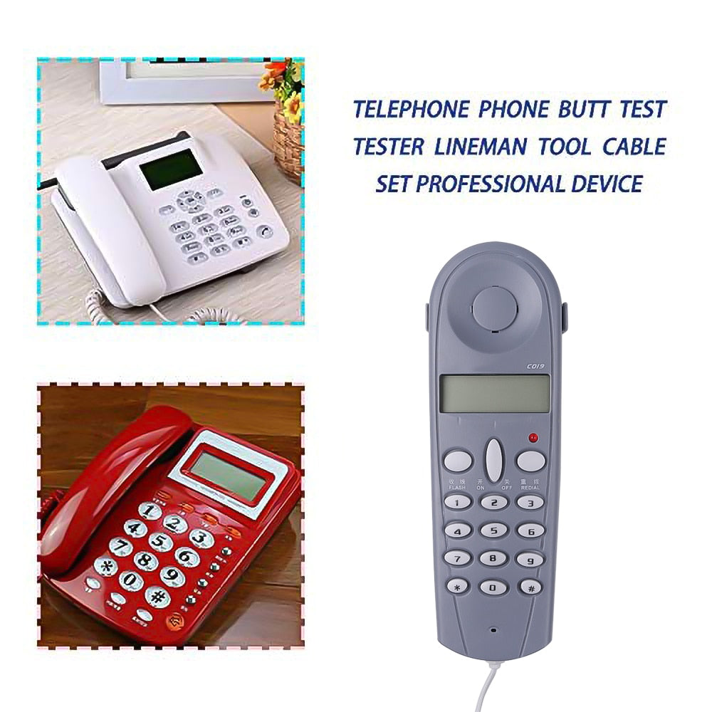 Kebidumei C019 Tool Network Tester Telephone Phone Butt Test Tester Lineman Cable for Telephone Line Fault