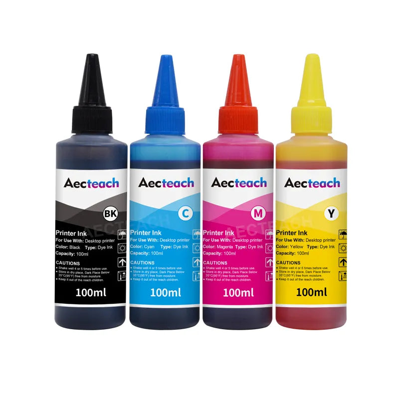 Aecteach new 400ml Universal Refill Ink kit for Epson for Canon for HP for Brother Inkjet Printer CISS Cartridge Printer Ink
