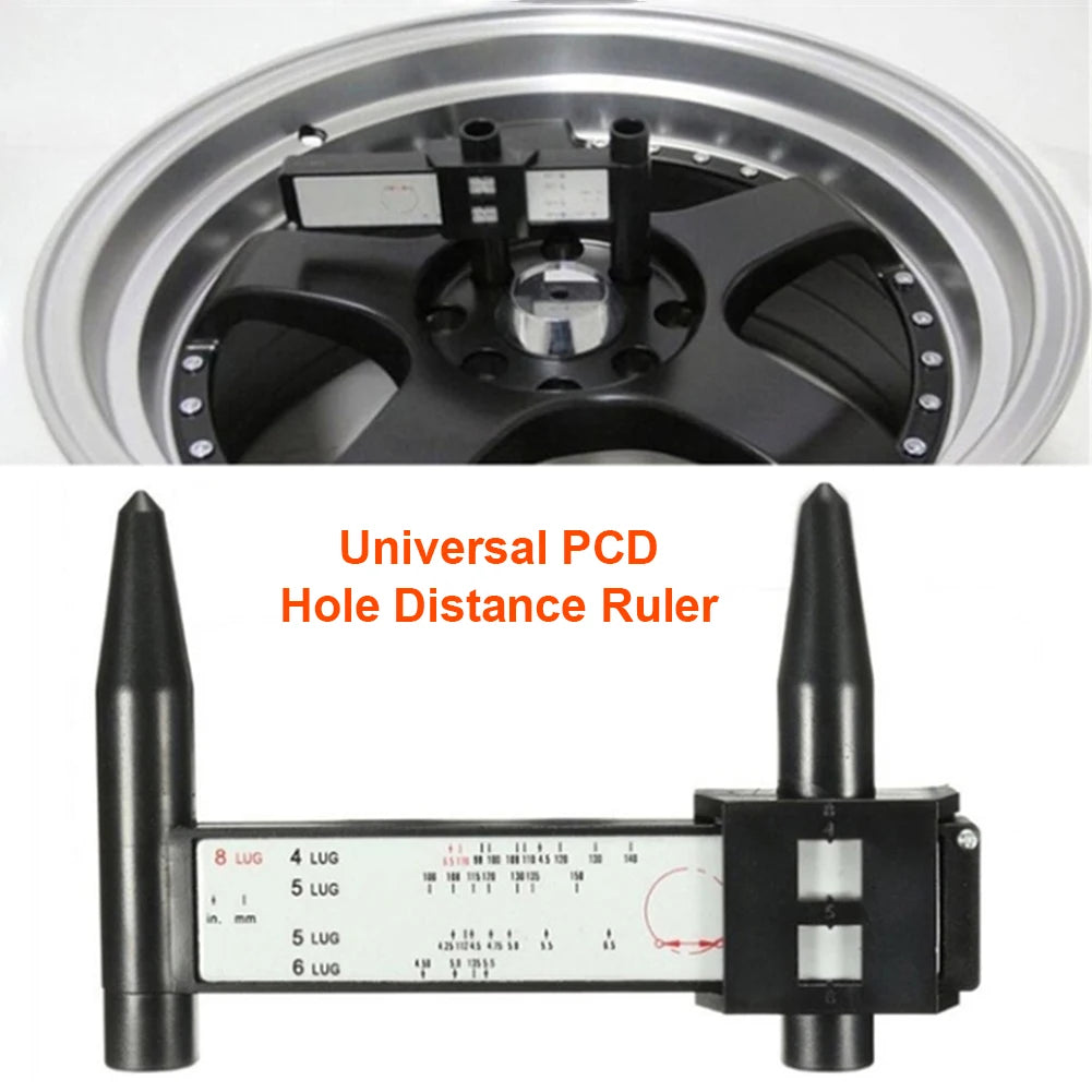 Car ugs Hub Pitch Measurement Tool Universal Wheel Circle Tyre Diameter Gauge Meter Auto Inspection Tool