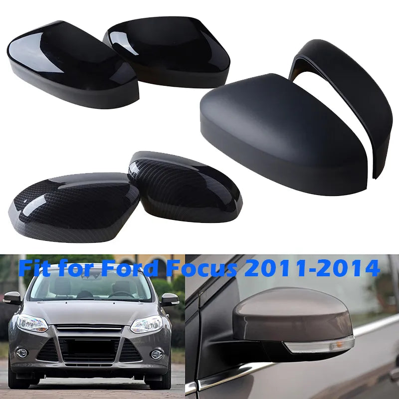 Rhyming Rearview Mirror Cap Wing Side Mirror Cover Fit For FORD FOCUS 2011,2012,2013,2014, Car Accessories Replacement Parts