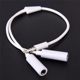 Y Splitter Cable 3.5 mm 1 Male to 2 Dual Female Audio Cable For Earphone Headset Headphone MP3 MP4 Stereo Plug Adapter Jack