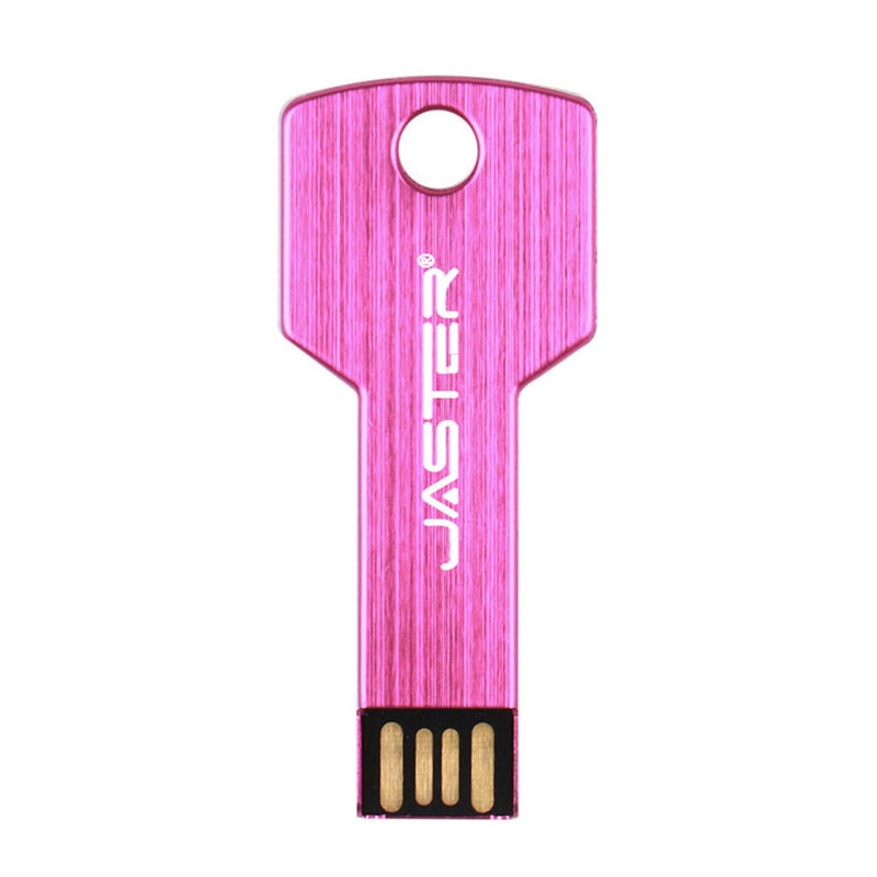 JASTER Metal key Shape USB Flash Drive Pen Drives Custom logo Memory Stick Real Capacity U Disk 4G 8G 16G 32GB 64GB 128GB