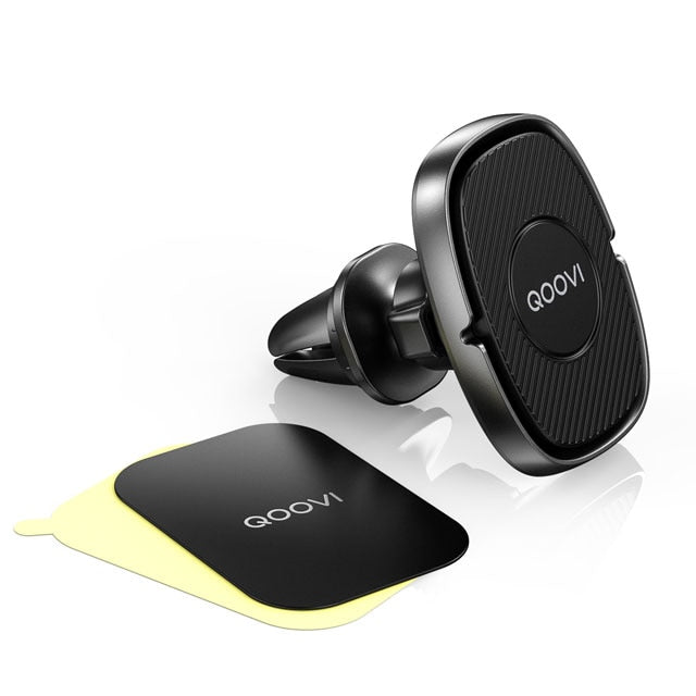 QOOVI Magnetic Car Phone Holder Stand 360 Degree Mobile Cell Air Vent Magnet Mount GPS Support For iPhone Xiaomi Samsung Huawei