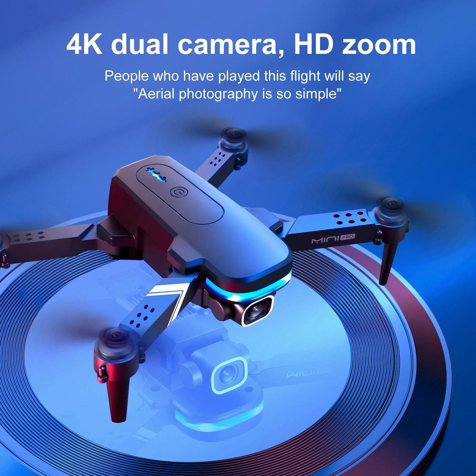 EBOYU KY910 Foldable Mini RC Drone WiFi FPV 4K HD Camera Gift Portable Pocket RC Quadcopter Altitude Hold Return Home for Kids