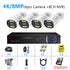 4K 8MP POE IP Security Camera System NVR Kit Face Detection Two Way Audio Metal Bullet With RJ45 Cable Street Video Surveillance