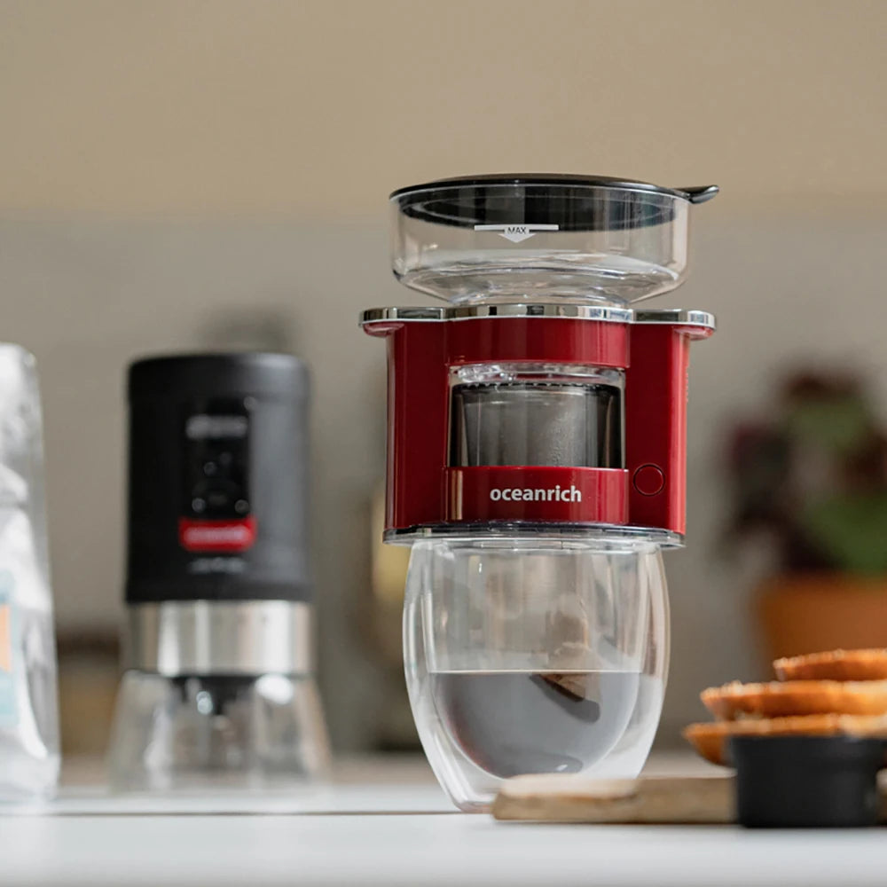 Oceanrich Coffee Machine Automatic Hand Brewing Coffee Machine  American Portable Electric Rotating Extraction Pot Filter Pot