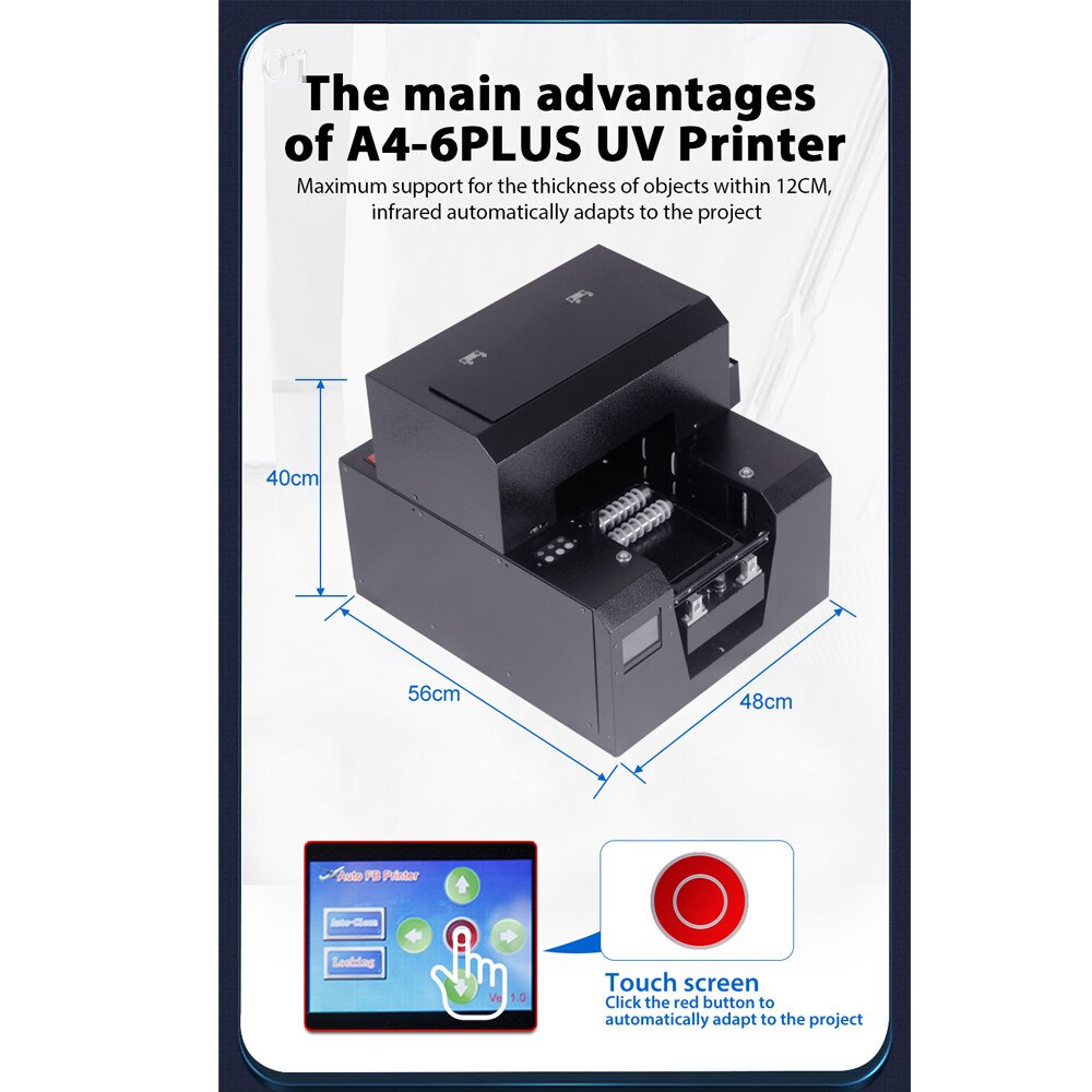 Inkjet 4A UV printer body comes with a rotating device plus an ink set for multi-function purposes and free shipping