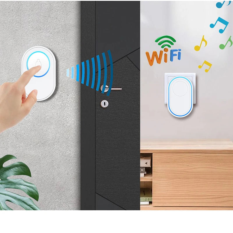 GARDLOOK Wireless WiFi Alarm Doorbell New Home Welcome Door bell Support 58 Music Switching Volume Adjustment 5 Levels
