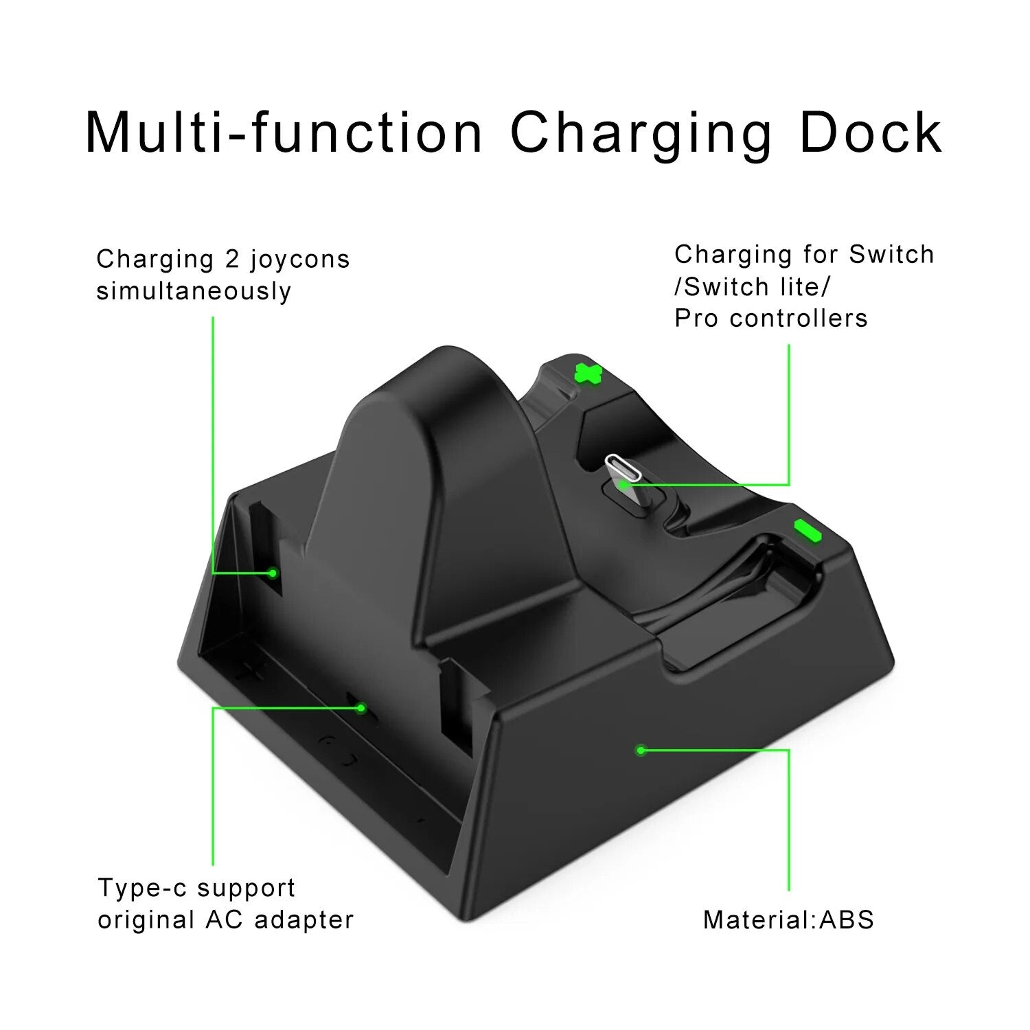 For Nintendo Switch Joy-con Controller 4 in1 Charging Dock LED Charger For Nintendo Switch Pro Console Charge Stand Accessories