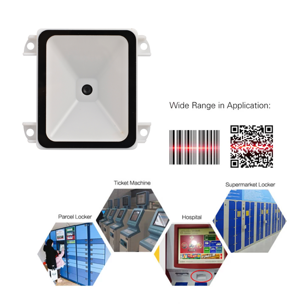 2D Barcode Scanner USB QR Bar code Reader USB RS232 TTL Interface Kiosk Small Fixed Mounted Barcode Machine QR Bar Code Reader