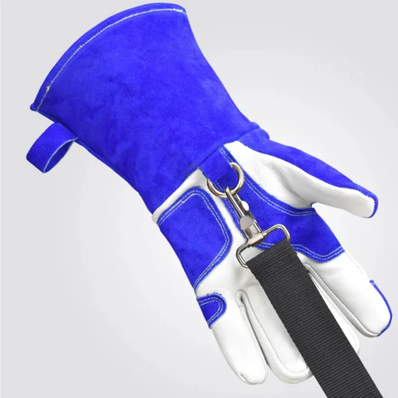 Anti-bite Gloves Thicken Cowhide Animal Training Feeding for Dog Cat Snake Eagle Anti-scratch Safety Gloves Hand Protection