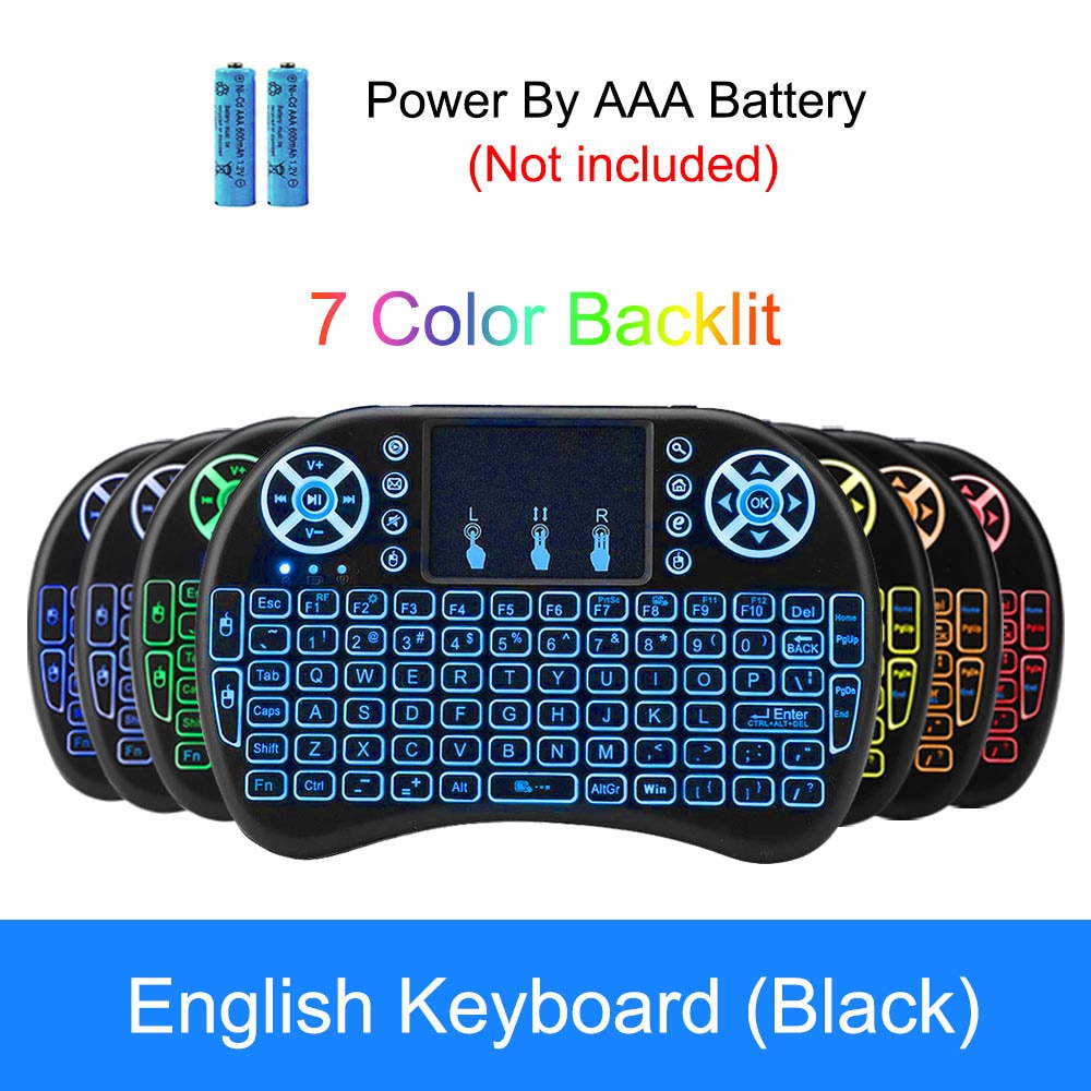 VONTAR i8 Wireless Keyboard Russian English Hebrew Version i8+ 2.4GHz  Air Mouse Touchpad Handheld for Android TV BOX  Mini PC