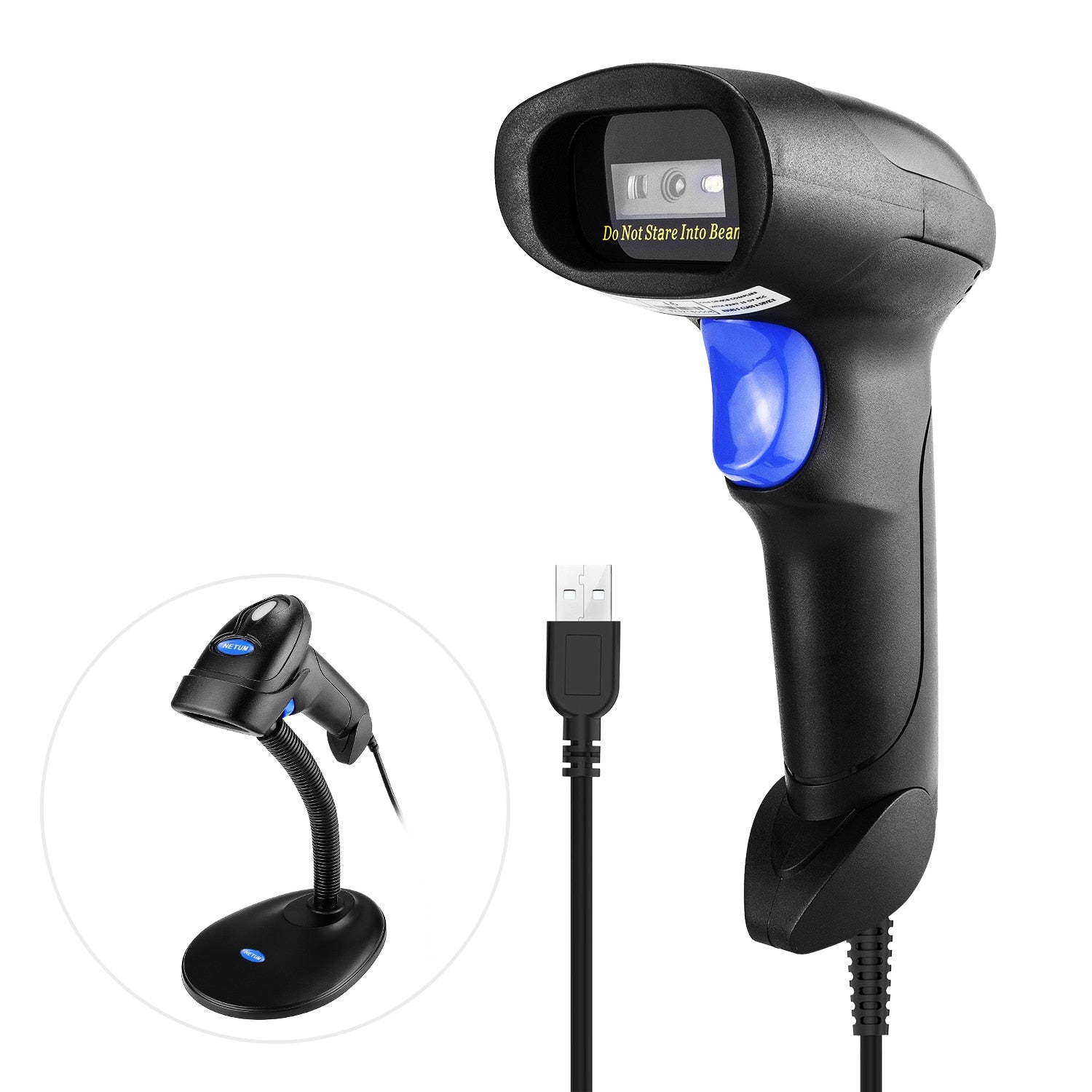 NETUM L8 Wireless 2D Barcode Scanner and L5 Wired 1D/2D QR Bar Code Reader PDF417 for Inventory POS Terminal
