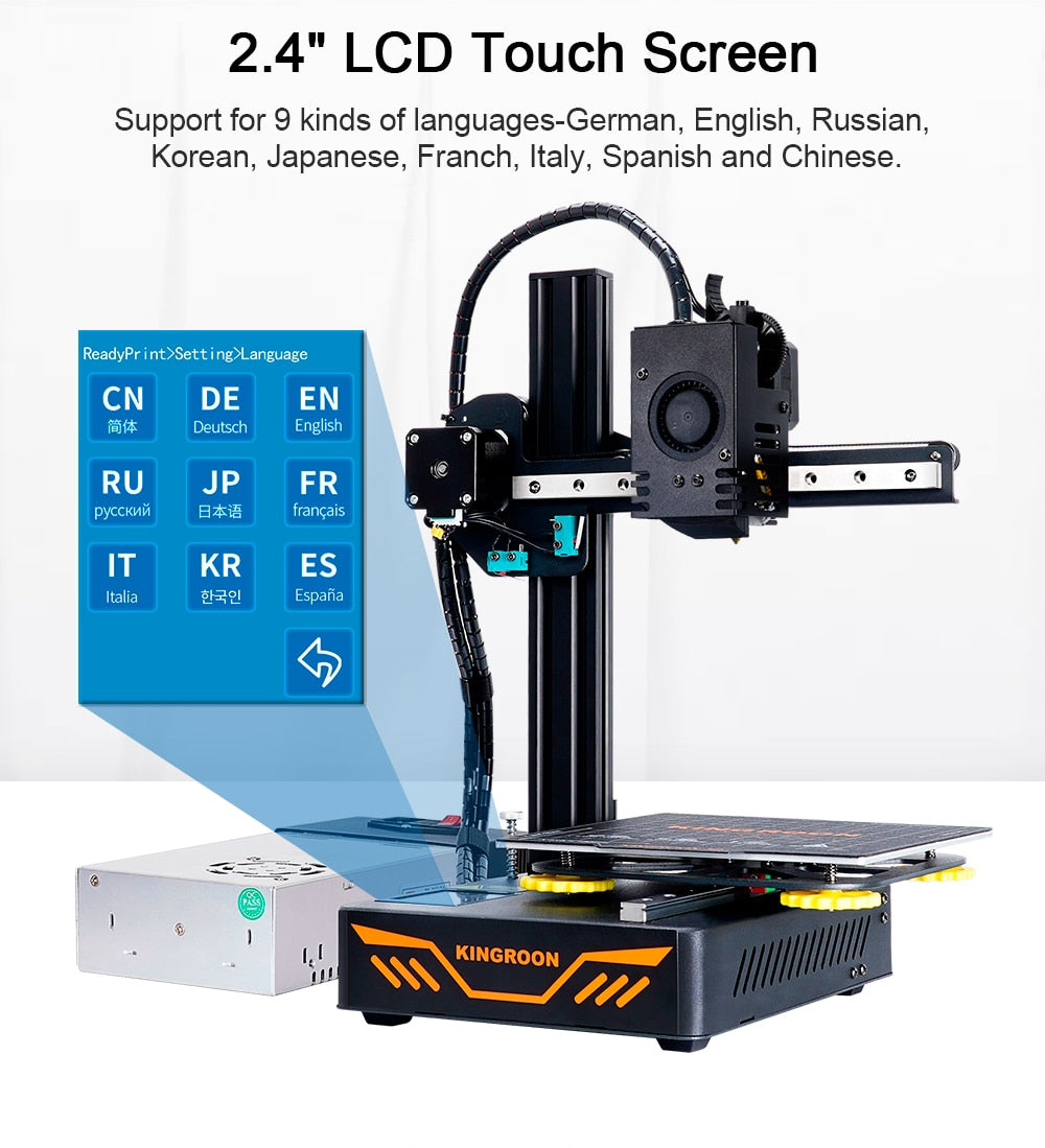 New Upgraded KP3S 3.0 Titan Extruder 3D Printer DIY Kit KINGROON PEI 3D Printer With TMC2225 Drive Resume Printing 3D Touch