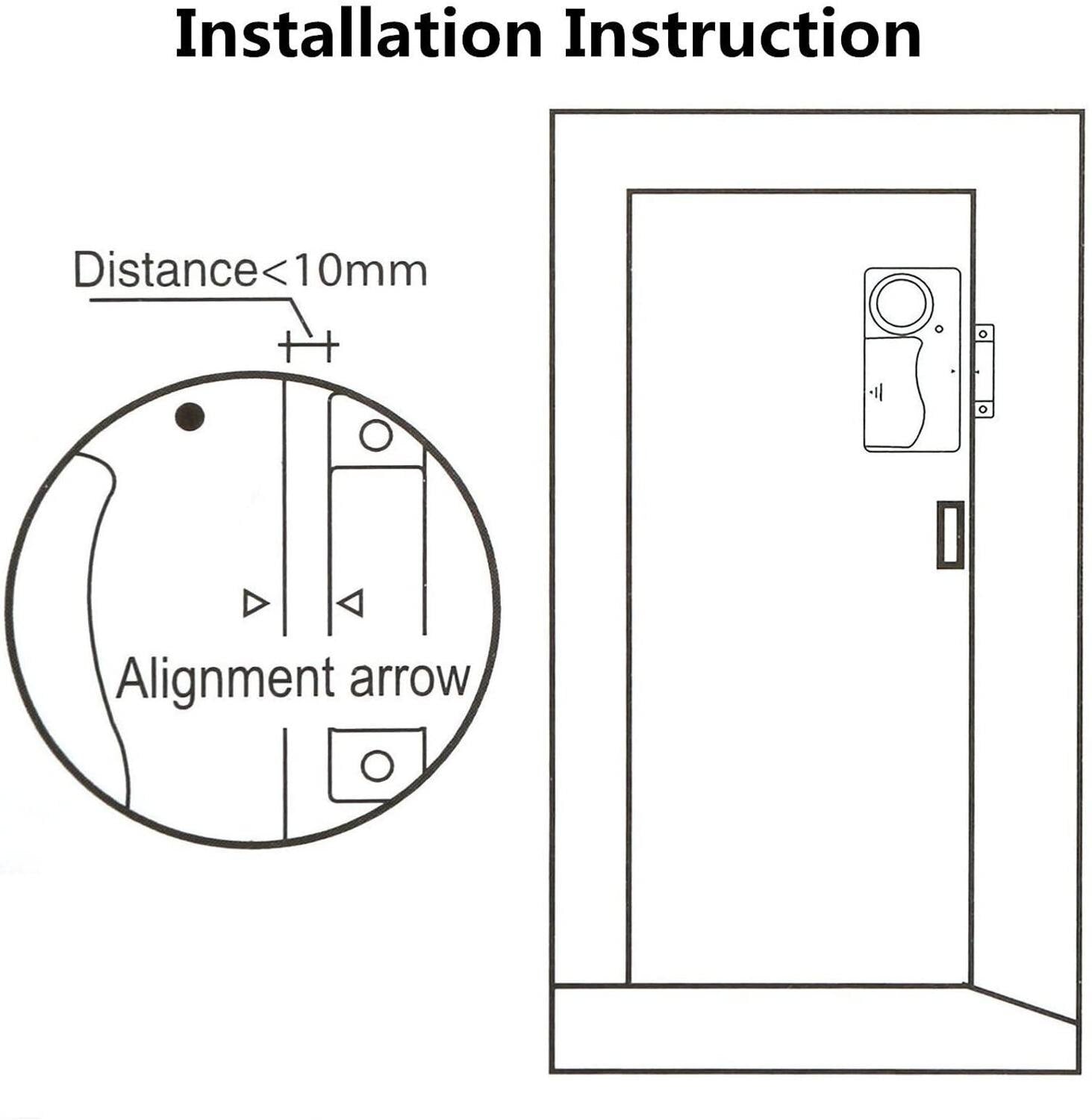 Onvian Door Opening Sensor Wireless Time Delay Door Alarm Door Sensor Door And Window Security Alarm Home Security Fast Delivery