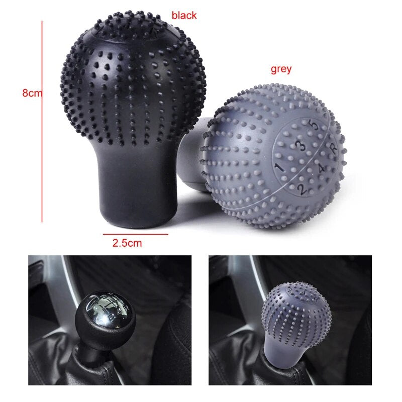 Round Ball Shape Car Gear Shift Knob Cover Multicolor Silicone  Anti Slip Protective Sleeve Univeral Fit Shifter Handle