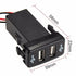 Car 2-Port Rapid USB Charger For Toyota SUV FJ Land Cruiser Fortuner Tacoma Highlander 4Runner Car USB Charger