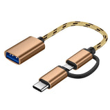Type C To USB3.0 Adapters Type C/Micro USB Male To USB 2.0 Female Converter OTG Data Transfer Mobile Phone Adapters Converters