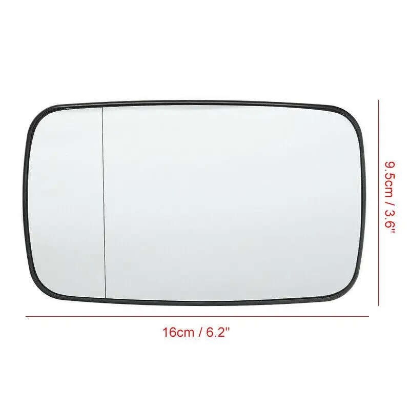 Heated Side Rearview Mirror Glass Heater Anti-fog Defrosting Door Wing Mirror Sheet Fit For BMW E46 1998-2006