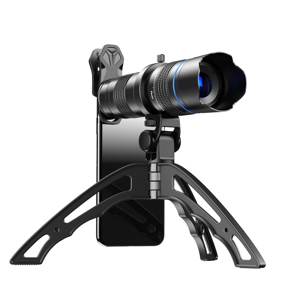 APEXEL Optional HD 20x-40x zoom telescope telephoto lens camera mobile lens+ selfie tripod for Samsung iPhone all Smartphones