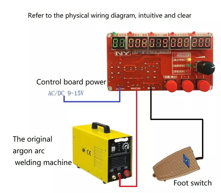 TIG welding to spot welding machine imitates cold welding control board Cold pulse time controller NY-YHD02