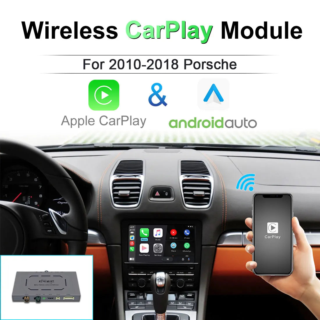 JoyeAuto Wireless Apple CarPlay For Porsche 911 Bosxter Cayman Macan Cayenne Panamera PCM3.1 CDR3.1 PCM4.0 Android Auto Car Play