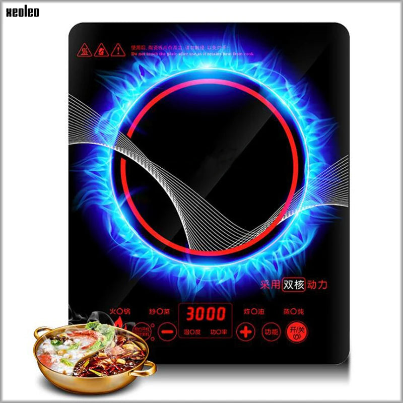 XEOLEO Induction Touchpad Heating Kitchen Food Cooker with Timing/ Reservation Household Electromagnetic Furnace Home Appliance