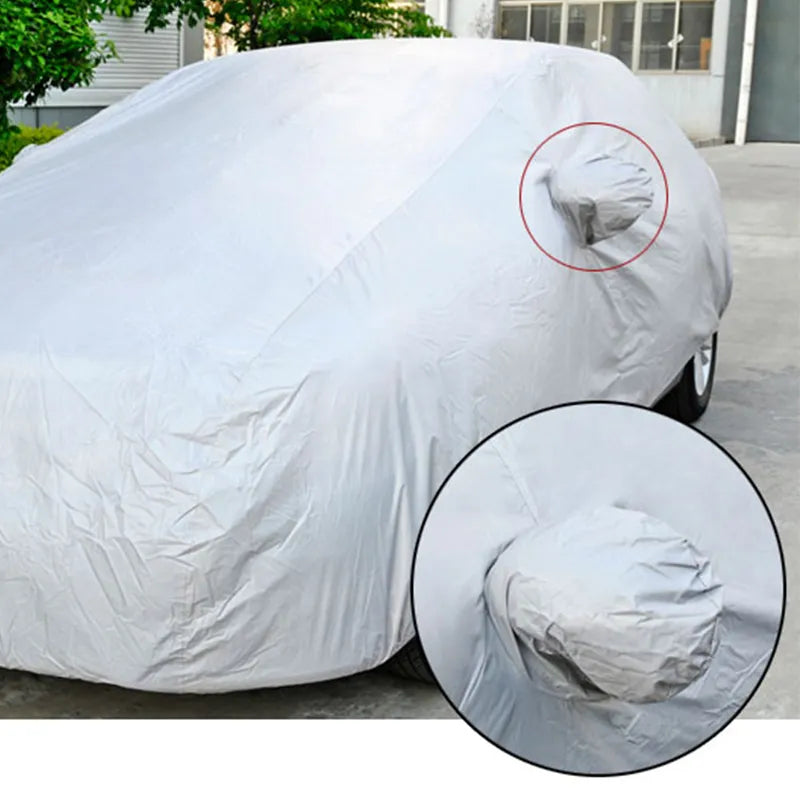 Universal Full Car Cover Rain Frost Snow Dust Waterproof Protection Exterior Car Protector Covers Anti UV Outdoor Sun Reflective