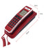 Wall Mount Call ID Corded Telephone with Redial Landline Telephone Extension Fixded Mini Phone for Home Hotel Office Red Black