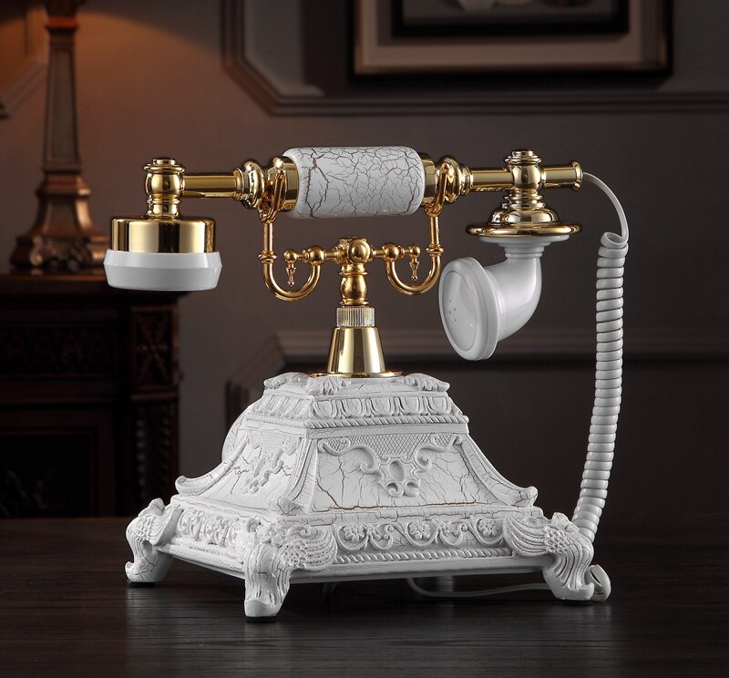 Retro Phone Home Landlines Phone With Rotary Button Dial Metal Resin Material Antiques Telephone For Home House Office