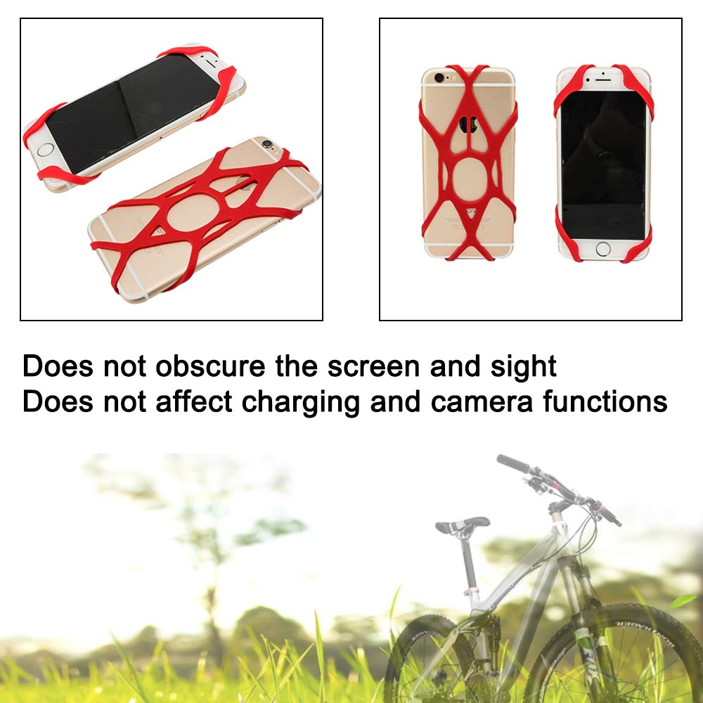 Anti-Slip Security Rubber Band Replacement Silicone Strap for Cell Phone Mount Holder on Bike/Bicycle/Motorcycle/Handlebar