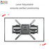 Articulating 6 Arms TV Wall Mount Full Motion Tilt Bracket TV Support Wall Mount For 32"-65" TVs Up to VESA 400x400mm and 88lbs