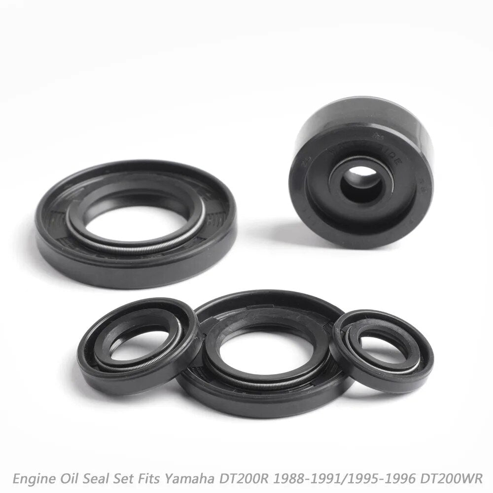 Artudatech Engine Oil Seal Seals Set Kits fits For Yamaha DT200R 1988-1991/1995-1996 DT200WR Motorcycle Accessories Parts