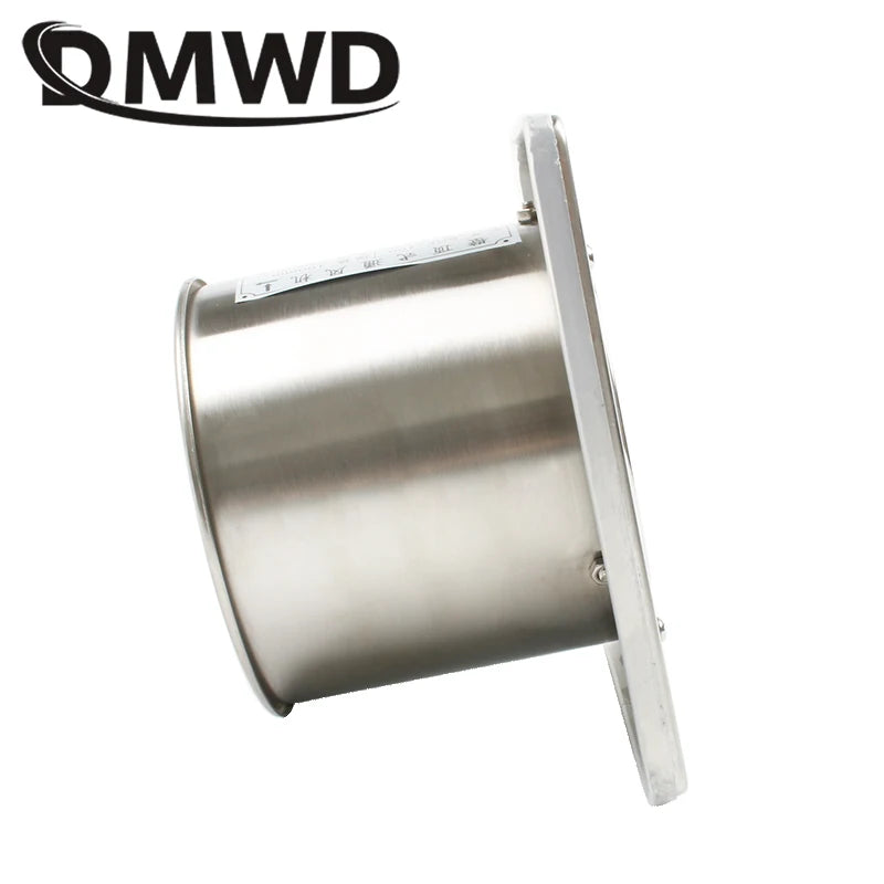 DMWD Stainless Steel 4 Inch Exhaust Fan 4'' Toilet Kitchen Bathroom Hanging Wall Window Duct Fan Air Ventilator Extractor Blower