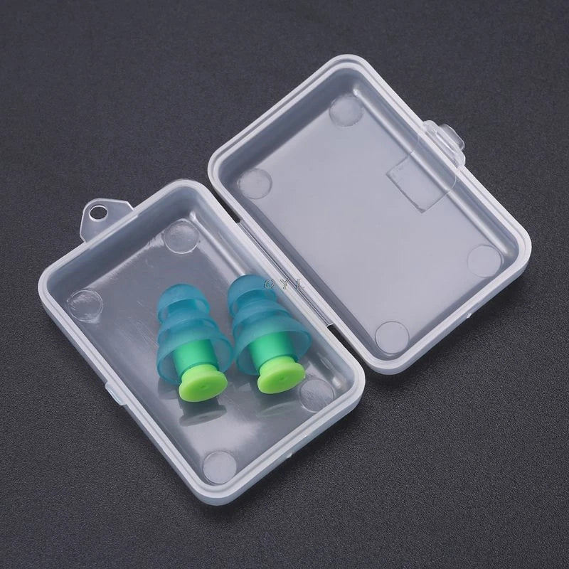 1 Pair Silicone Earplugs Noise Cancelling Reusable Ear Plugs Hearing Protection newest