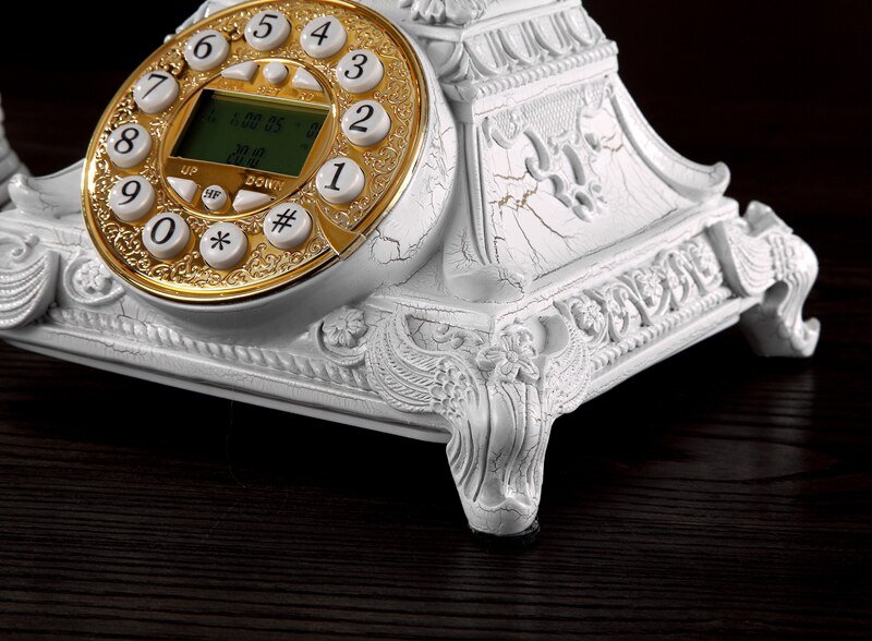 Retro Phone Home Landlines Phone With Rotary Button Dial Metal Resin Material Antiques Telephone For Home House Office