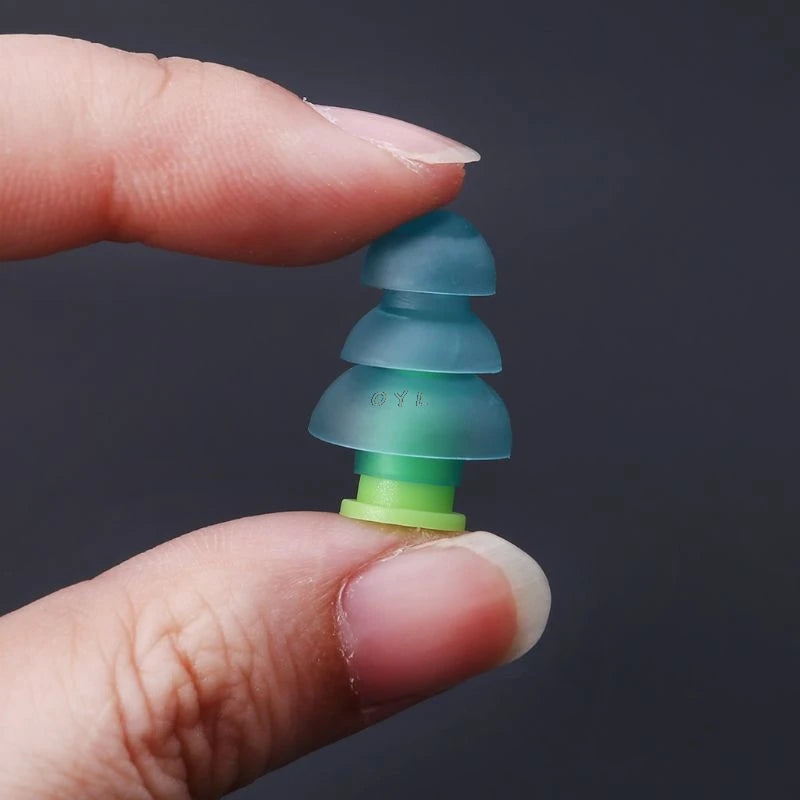 1 Pair Silicone Earplugs Noise Cancelling Reusable Ear Plugs Hearing Protection newest